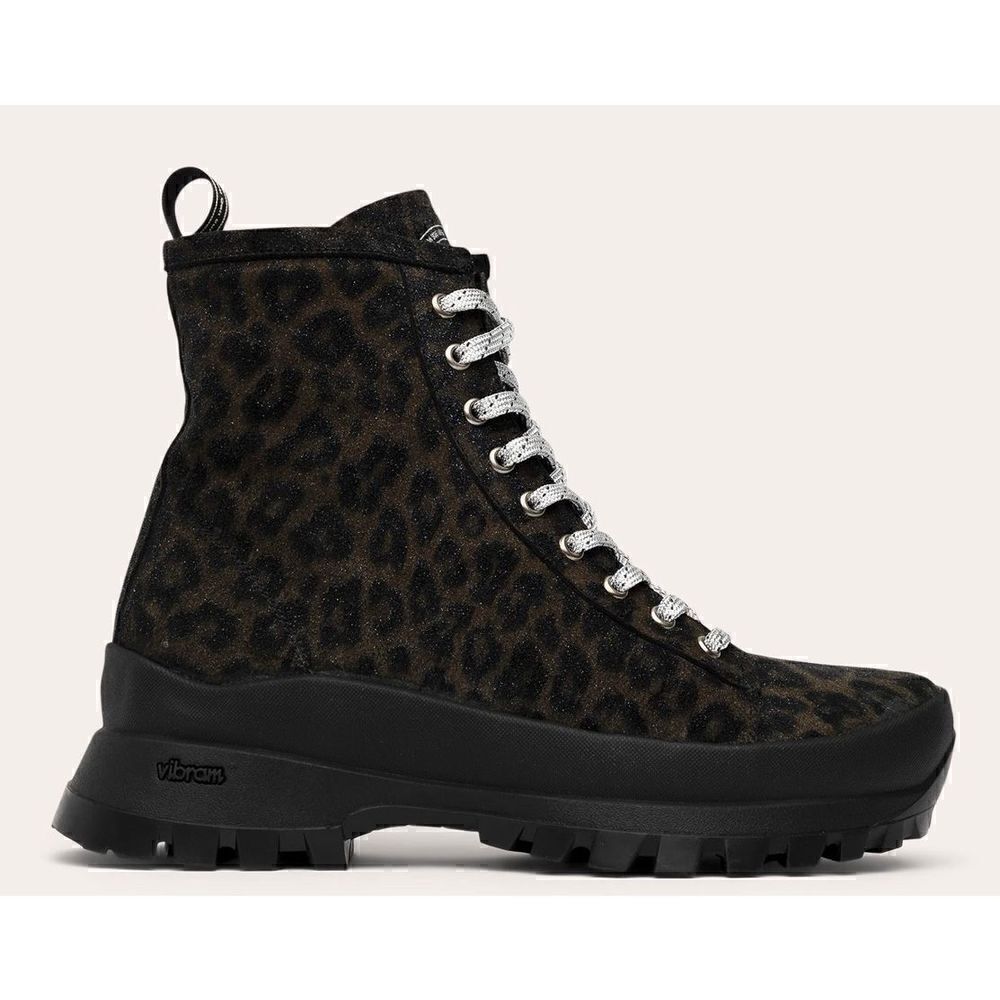 P448 Denise Leopard Print Boot NWOB Size 39